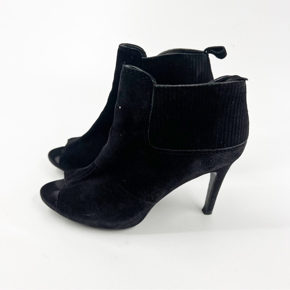 ✅ Pedro Garcia Sybil Open-Toe Chelsea Suede HEELED Boot BLACK SIZE 37.5 - Picture 7 of 7